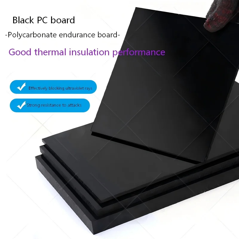 High Transparent Black PC Polycarbonate Sheet Shatterproof High Temp Resistant Board For Photo Frame Partition Custom Made