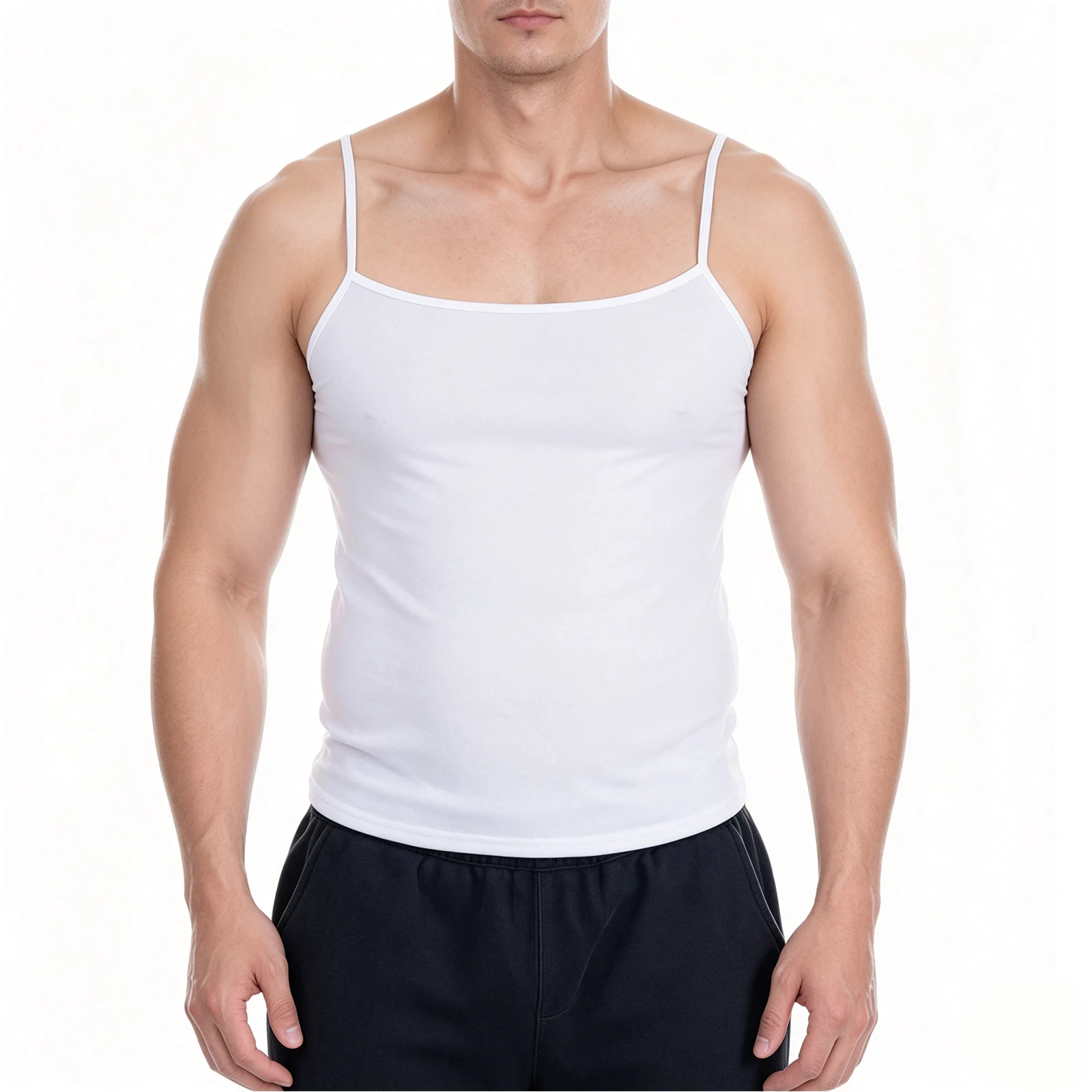 Trainings-Unterhemd Sommer Herren Sport Gym Slip Tanktop Ärmelloses Jogging Fitness Weste Muskel Slim Fit Oberteil Bodybuilding Shirt – Detail 5