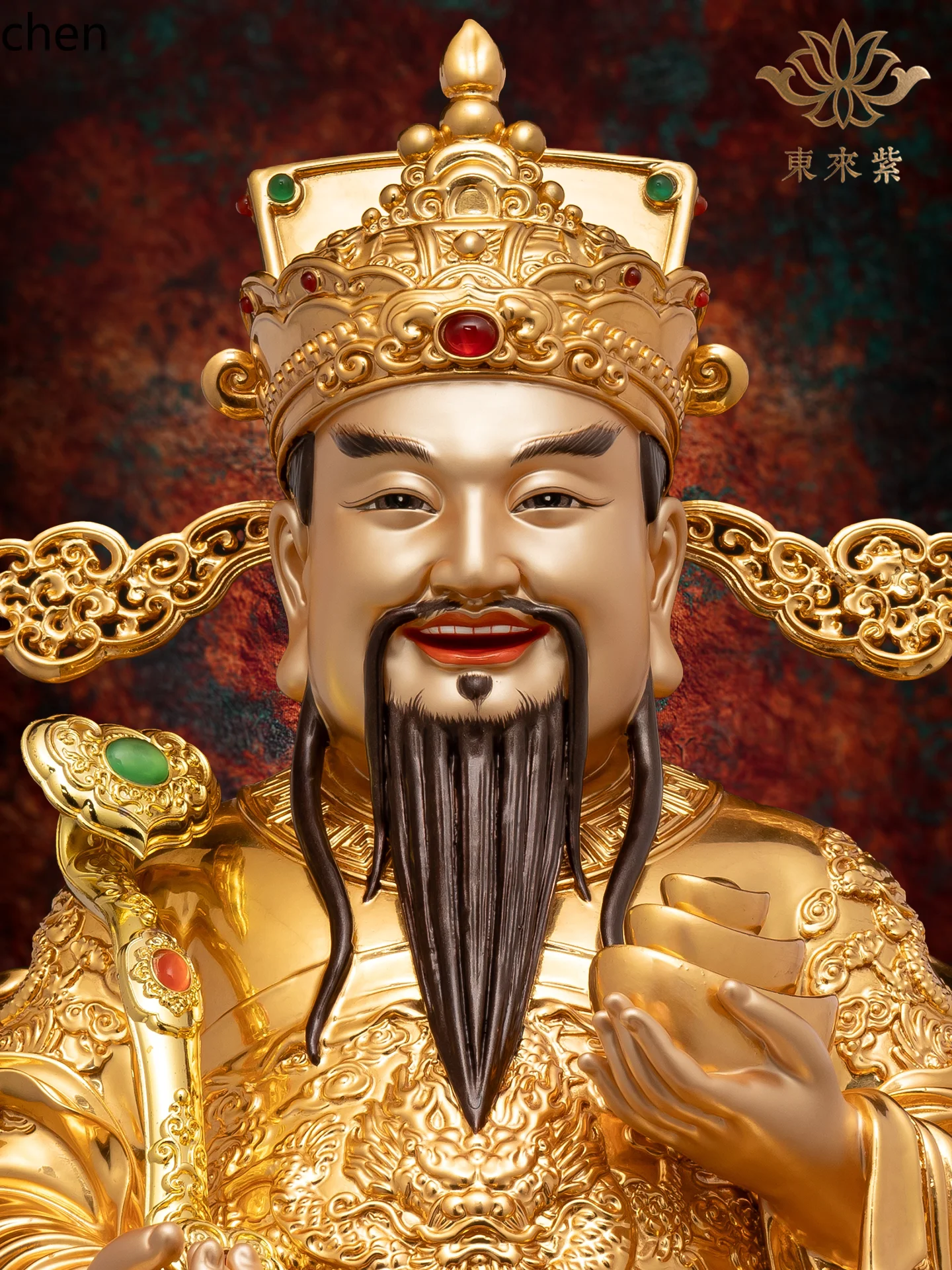 Cz1 god of wealth statue bronze statue ornament five ways to bring in wealth and treasure god of wealth