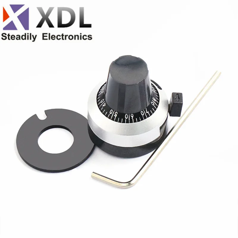 1PCS 3590S 6.35 mm precision scale knob potentiometer knob equipped with multi-turn potentiometer