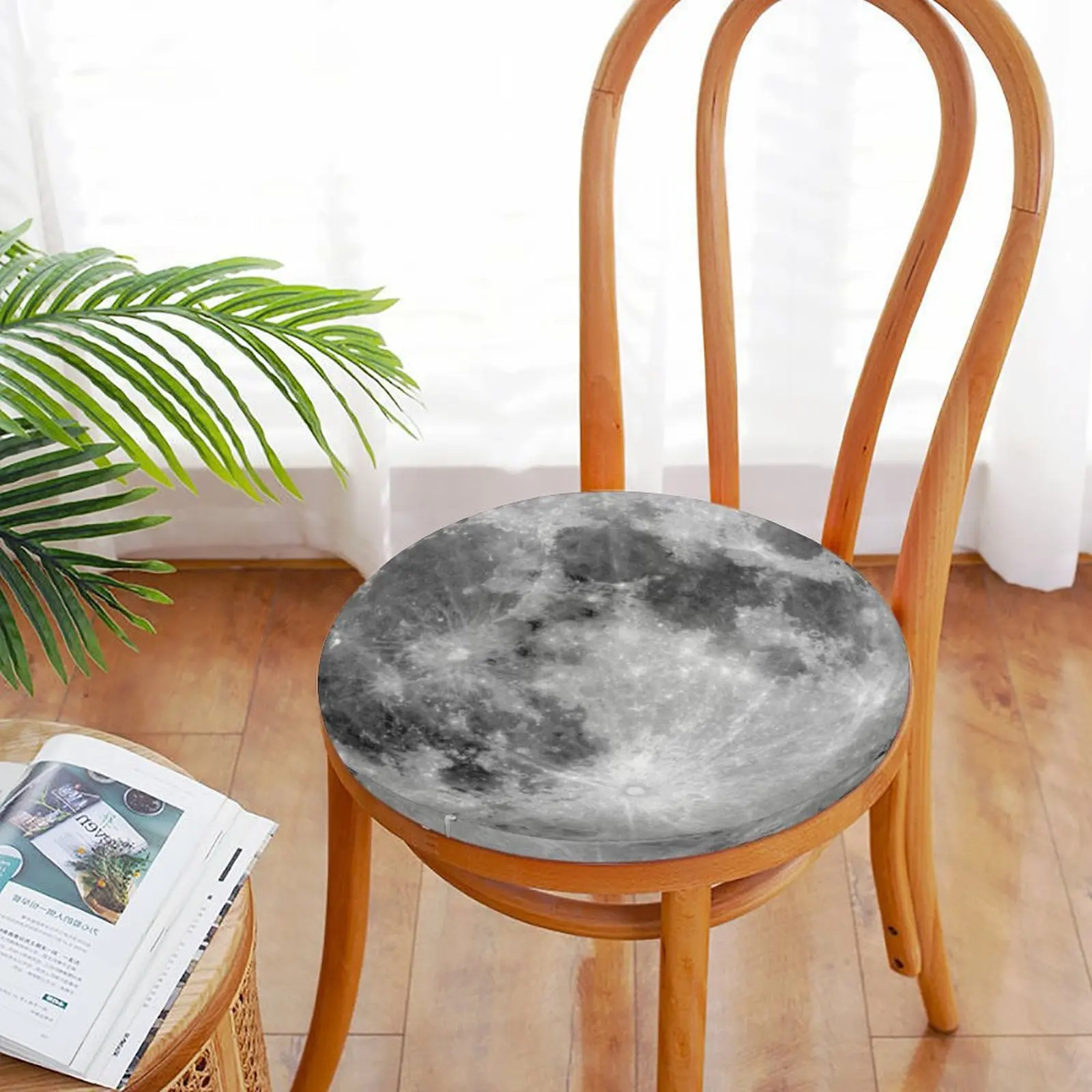 

Funny Moon Round Seat Cushion Slow Rebound Memory Foam Core Sponge Throw Pillow Gamer Chair Pad Car Office Floor Kitchen