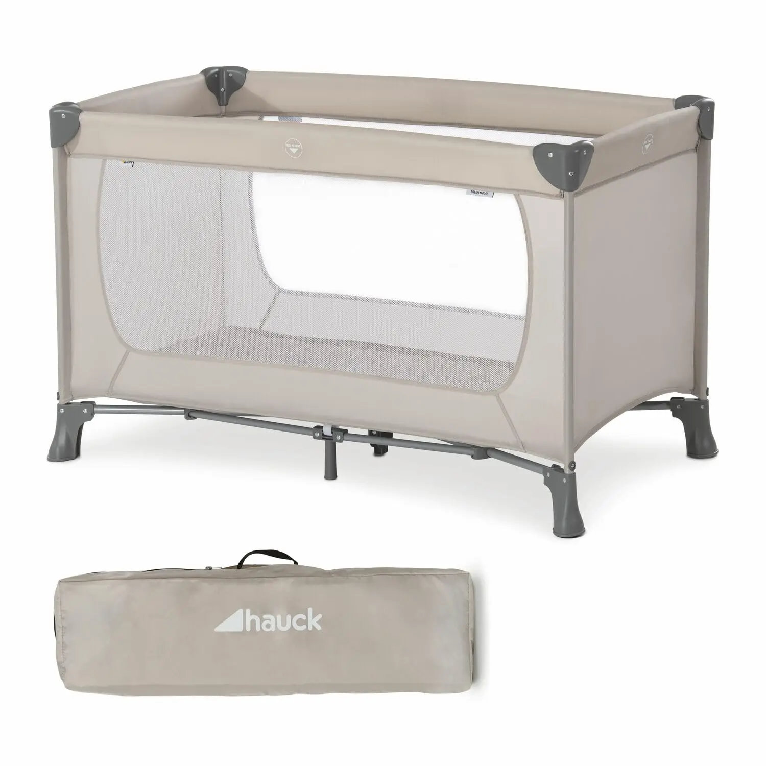 Hauck Dream N Play, Beige - Baby & Kinder Reisebett Mit Tragetasche Ab Geburt