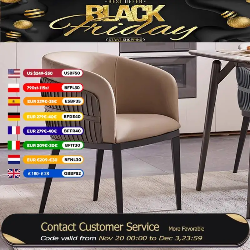 

Modern Armrest Dining Chairs Backrest Upholstery Pliable Couch Dining Chair Living Room Office Sillas Para Comedor Furniture