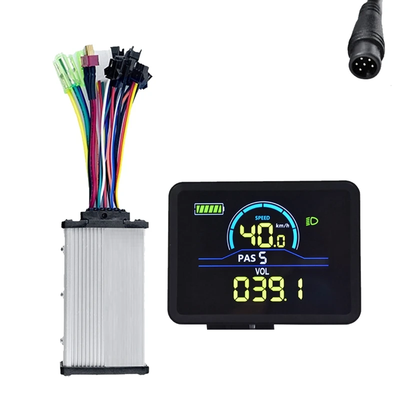 

P5C Electric Bike LCD Display Meter 24V-60V+36V/48V 350W Sine Wave Controller UART Ebike Color LCD Display Meter