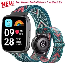 Nylon Starp For Xiaomi Redmi Watch 3 Active/Lite Band Elastic Replacement Wristband Bracelet Correa For Samsung Galaxy Watch 4