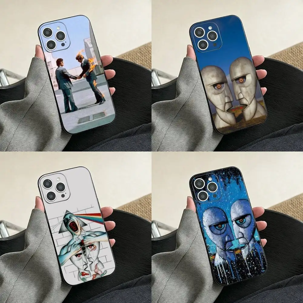 

P-Pink-ess F-Floyd-ess Phone Case For iPhone 17,16,15,14,13,12,11 Plus,Pro Max,XS,Soft Silicone Black Cover