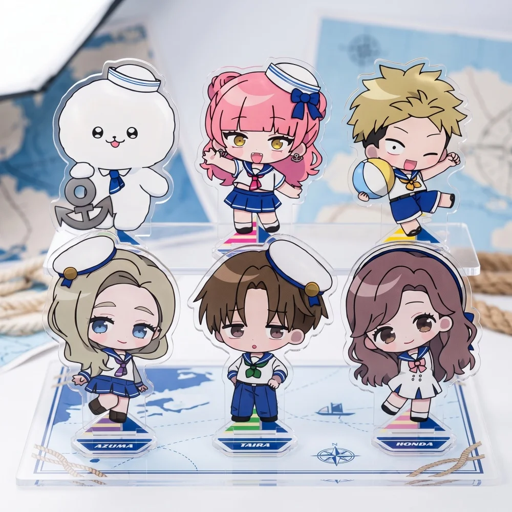 Anime You and I Are Polar Opposites 10CM Acrylic Stand Keychain Azuma Taira Honda Chibi Sailor Character Desk Decor Ornament