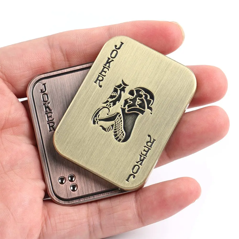 EDC Push Slider Metal Fidget Anti Stress Toys Adults Finger Spinner Poker Relieve Anxiety Toy Portable Pop Magnetic Slider Games