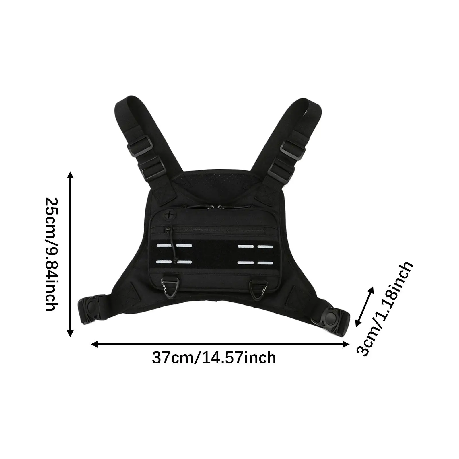 Outdoor Sports Chest Pack Oxford Fabric Chest Rig Accessories Harness for Running Fitness Hiking Cycling