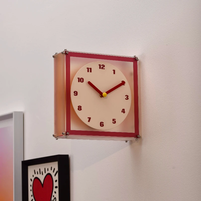 Creative Wall Clock Double Sided Square Corner Clocks Living Room Modern Designer Clocks Household Acrylic Wall Decorations