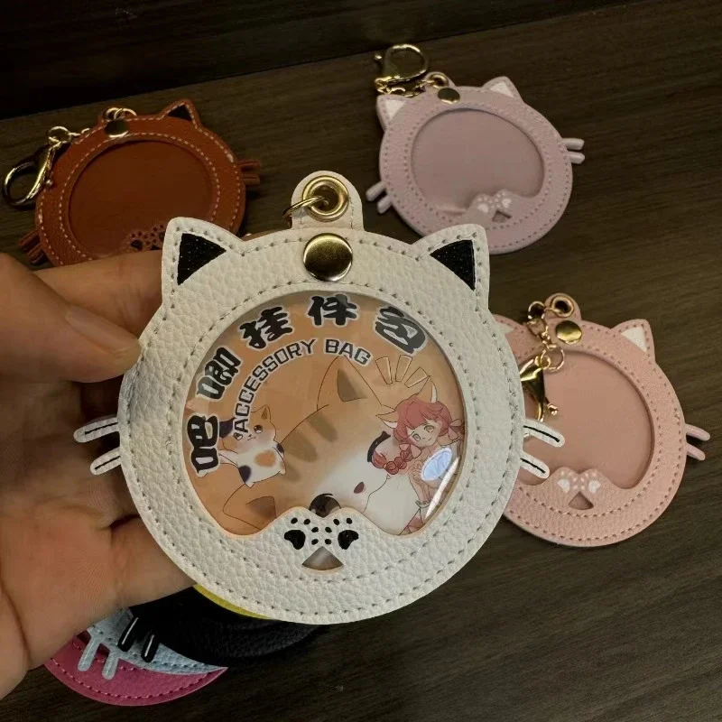 Kawaii Cat Shape Ita Bag Pins Badge Protector Case