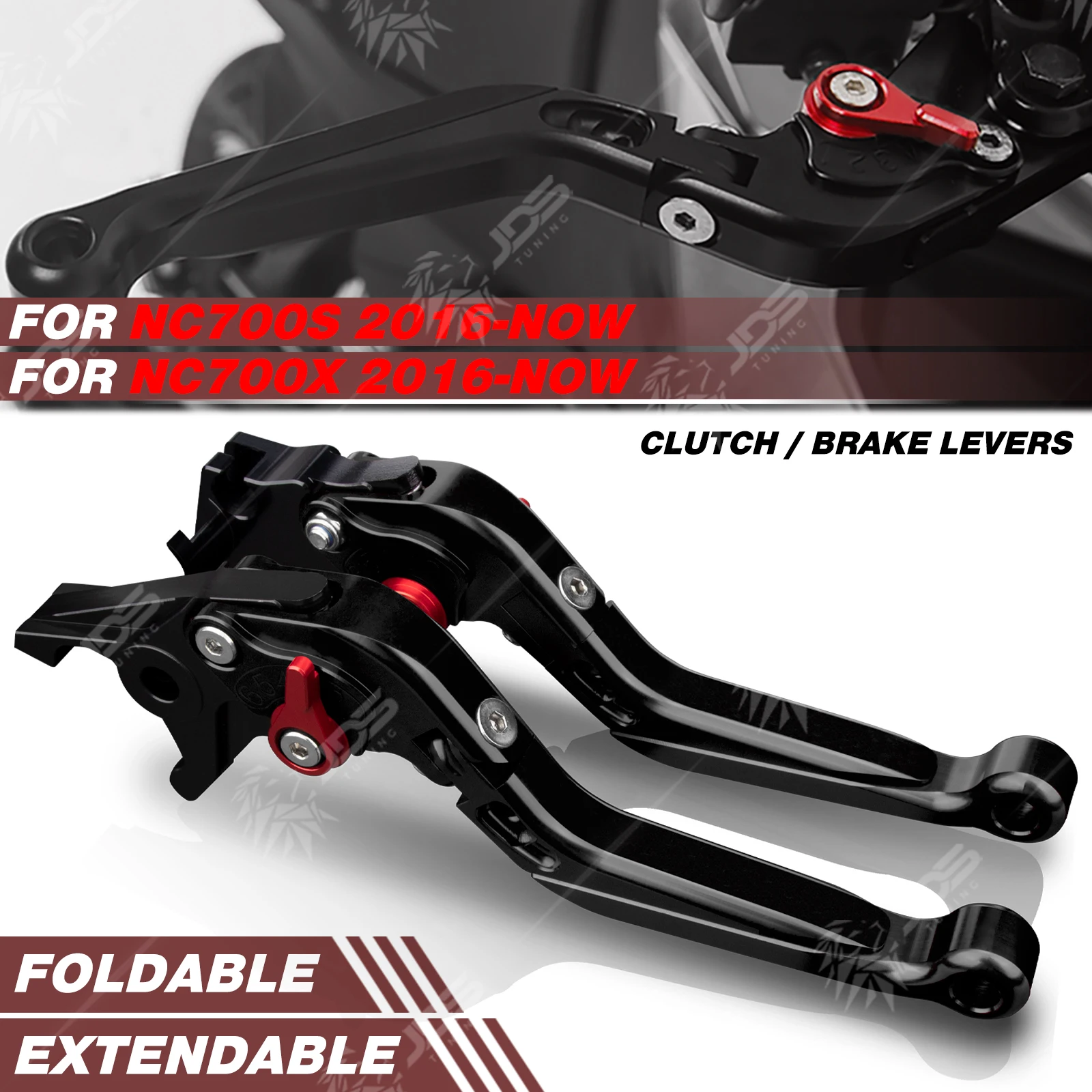 

JDSTUNING For Honda NC700S/NC700X 2016-NOW Folding Clutch and Brake Lever Set Adjustable Levers Motorcycle Accessories Parts