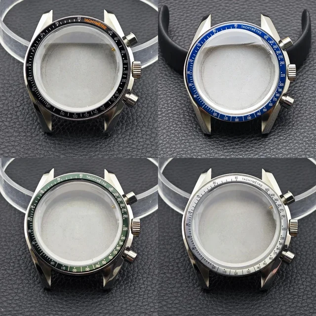 Wielofunkcyjna koperta zegarka Speedmaster 39,7 mm, pasująca do mechanizmu kwarcowego FIT VK63/64, do części zegarków OMG, pasuje do paska 20 mm.