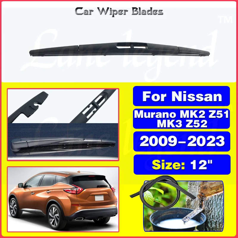 

Car Rear Wiper Blade Back Window Windscreen Windshield Wipers For Nissan Murano MK2 Z51 MK3 Z52 2009 - 2023 Auto Accessories 12"