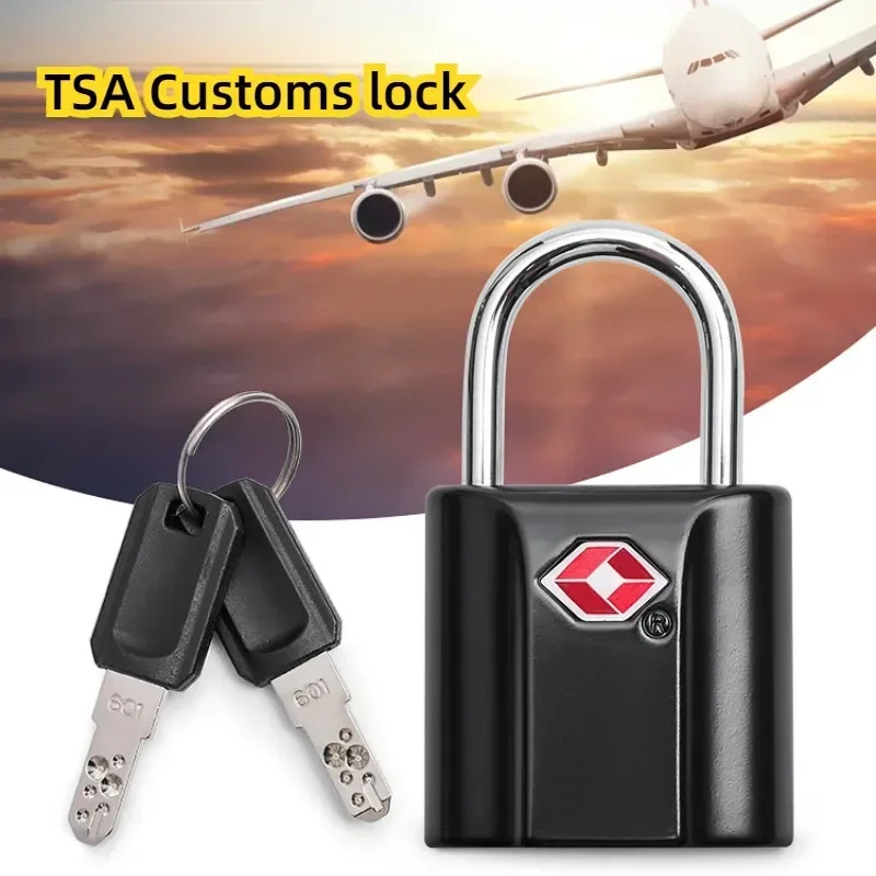 TSA Custom Lock  Travel Bag Lock Security Tool Cabinet Locker  Padlock With Key Travel Mini Portable Anti-Theft Lock