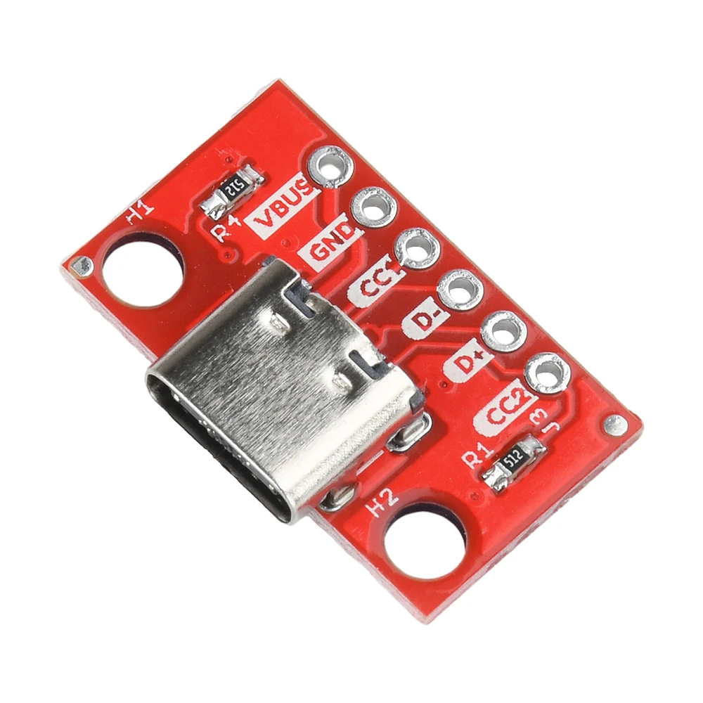 1/5PCS  TYPE-C Female Test Board USB 3.1 PCB Board 16P to 2.54mm Connector Socket Adapter Module