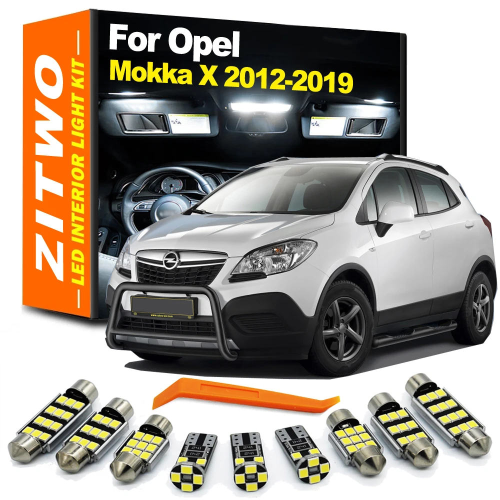 

12 шт. автомобильная лампа для чтения для Opel Vauxhall Zafira Mokka X 2012 2013 2014 2015 2016 2017 2018 2019 светодиодный комплект внутреннего купольного освещения для карт