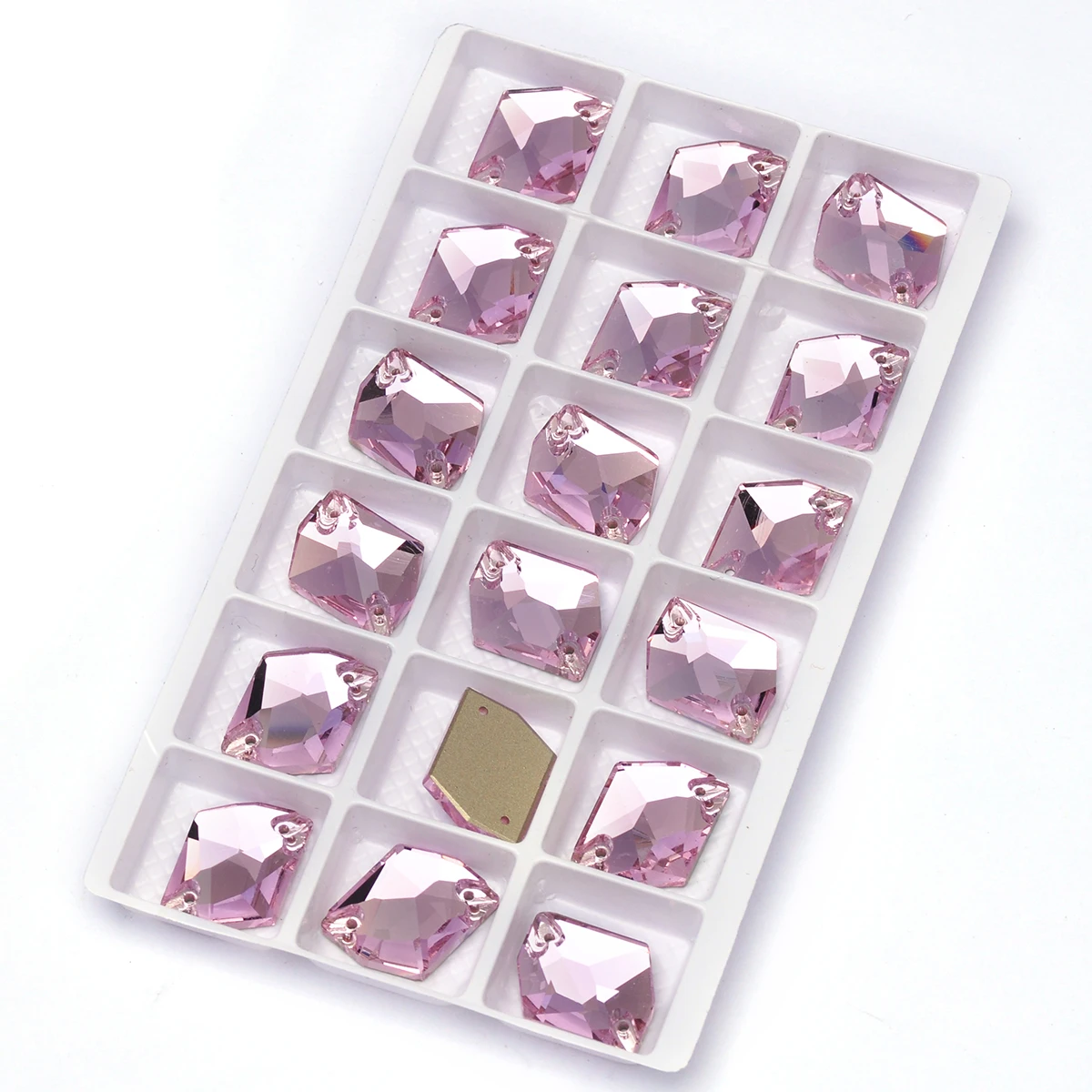 PUBRILEX Hellrosa Genähte Glas-Strasssteine Flache Rückseite DIY Näh-Kristall Bastelzubehör Diamantsteine für Kleidung Taschen Accessoires – Detail 11