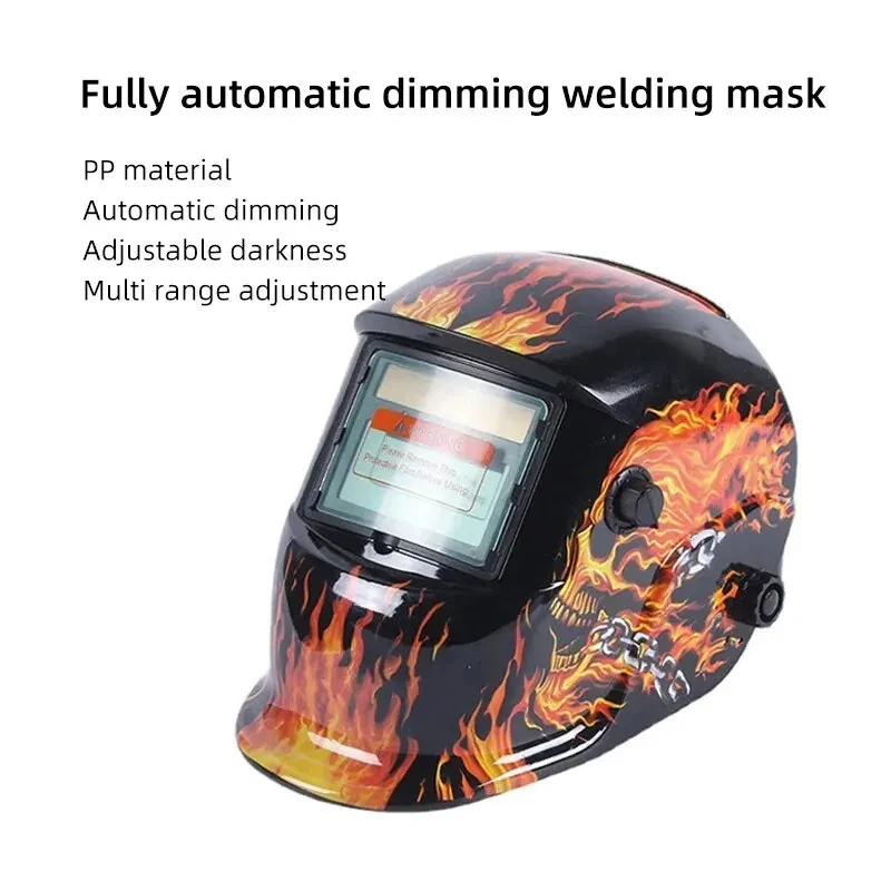 Maschera per saldatura oscurante automatica copricapo solare casco per saldatura ad arco di Argon protezione ad alta temperatura maschera per