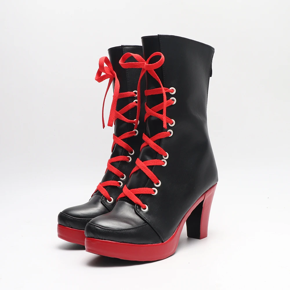 Zapatos de Cosplay Kosaka Wakamo, botas, juego de archivo azul, zapatos de kimono bonitos de Anime para mujer, traje de Carnaval de Halloween con