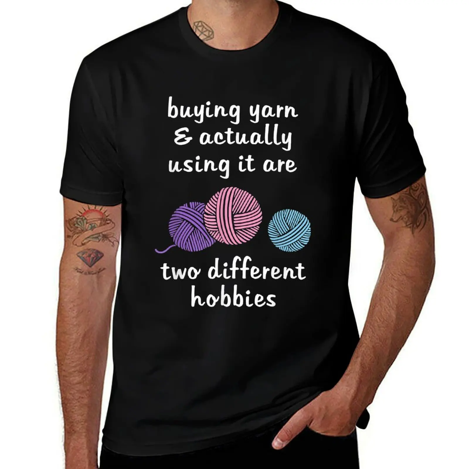Funny Crochet & Knitting Shirt for Women Different Hobbies T-Shirt Casual Fashion Print Tee Top T-Shirt