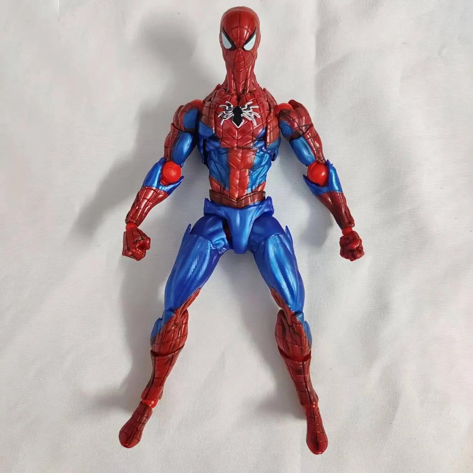 Figuras de acción de Spider-man, juguetes de 16cm, modelo de Spiderman 2,0 Revoltech Amazing Yamaguchi Peter Parker, regalo de Navidad