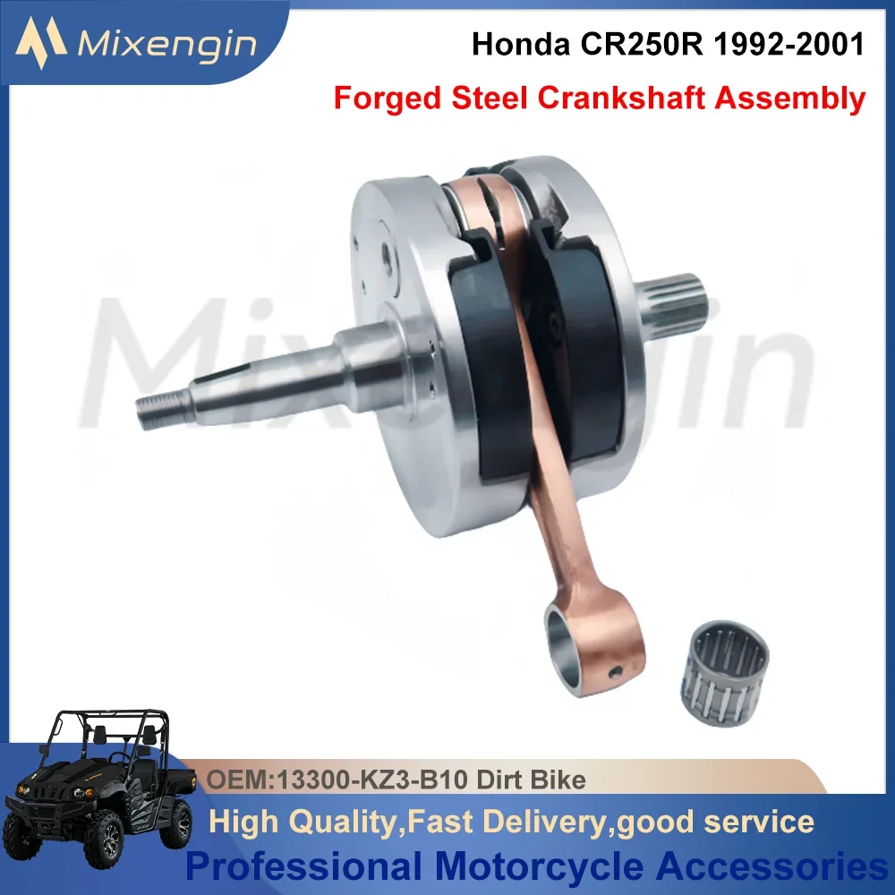 High Performance Crankshaft Assembly For Honda CR250R 1992-2001 13300-KZ3-B10 Motor Engine Parts Connecting Rod Shaft Bearing