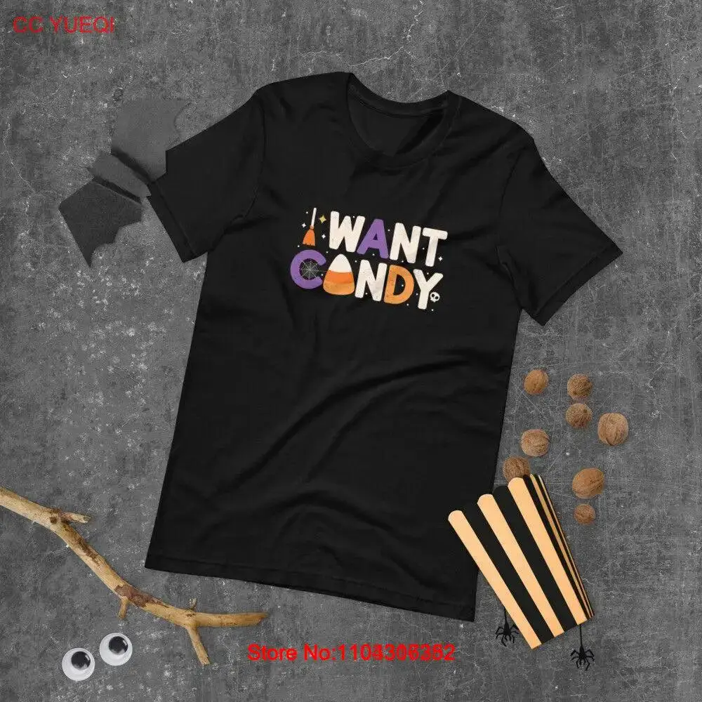 I Want Candy This Halloween The Decoration Night, Short-Sleeve Unisex T-Shirt