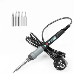 Digital Display Soldering Iron with Programmable Temperature Adjustment, Automatic Sleeping Internal Heating, 6PC 8PC 12PC 90 W