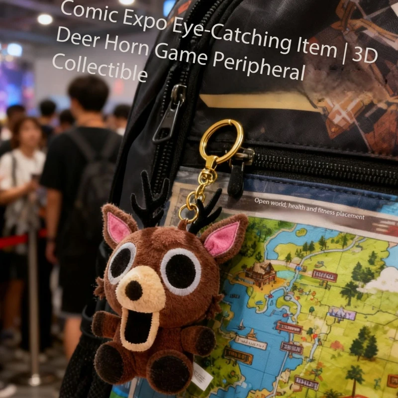 Jouets en peluche cerf 99 nuits dans la forêt, porte-clés de style Vintage, accessoires pour sac à dos, Fans de Cosplay, cadeaux d'halloween, tendance