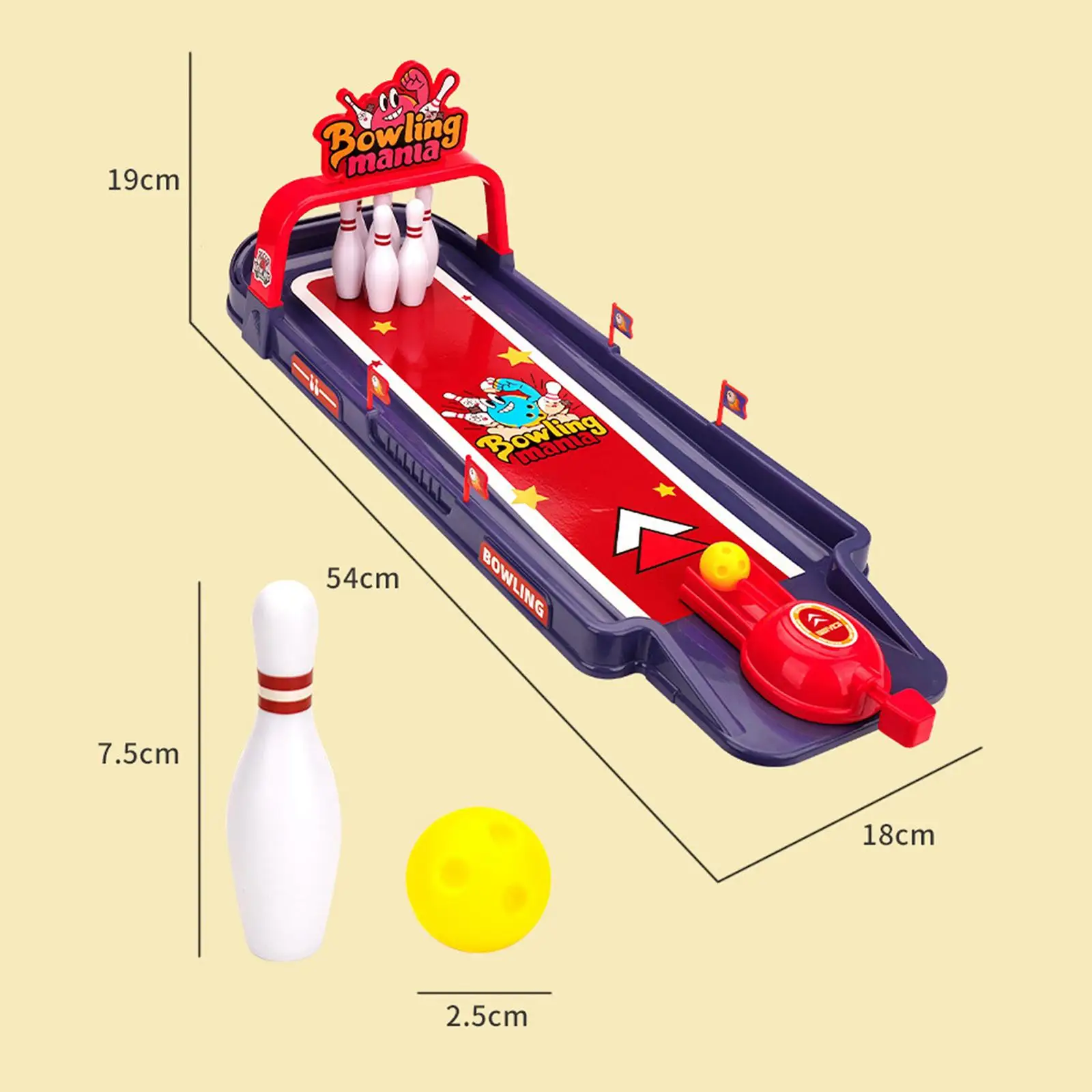 Tisch-Bowling-Spielzeugset, lustiges klassisches Kinder-Bowling-Set für Kinder