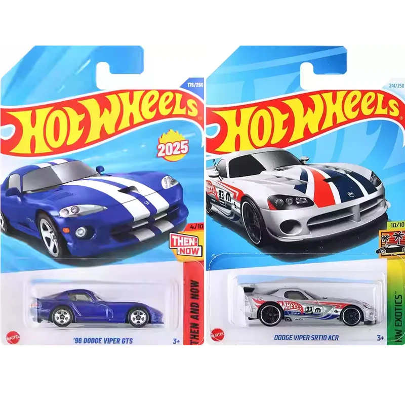 2025H Original Hot Wheels Coche 96 Dodge Viper GTS juguetes para niños 1/64 Diecast Voiture aleación modelo Carro Brinquedos regalo de cumpleaños
