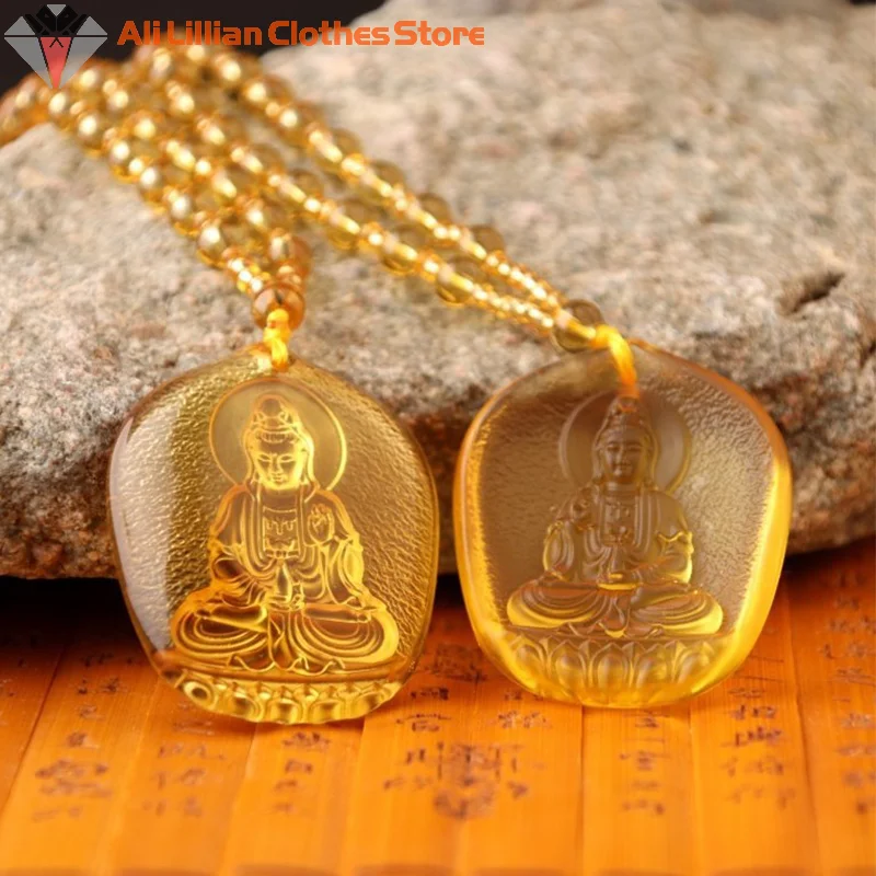 #.Handmade Necklace Nepal  Mala Stone Bead  Statue Pendant Necklace Statement  Lucky  Pendant Necklace