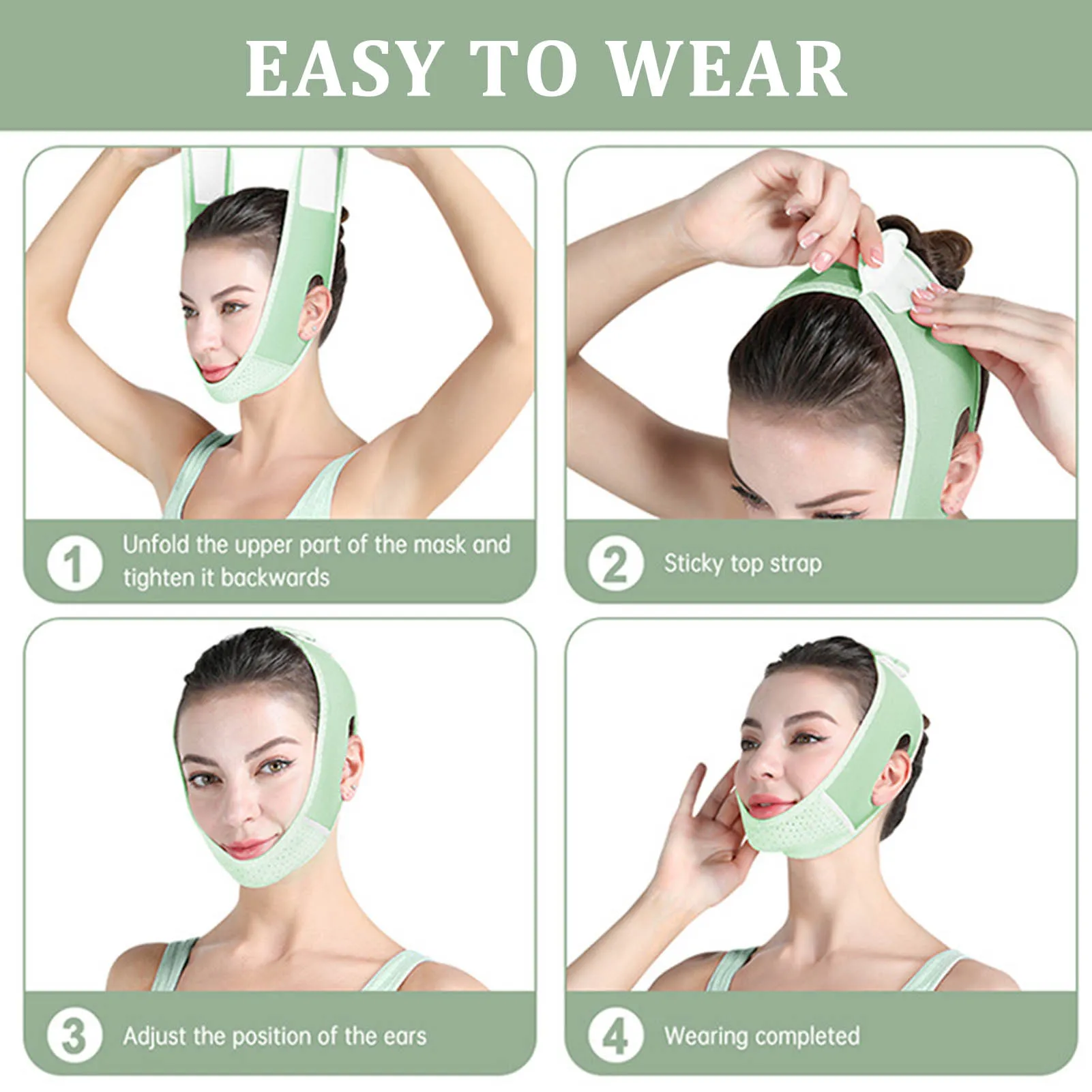 Reusable V Line Lifting Mask Double Chin Reducer Face Slimming Strap Gift for Women Wife Girlfriend