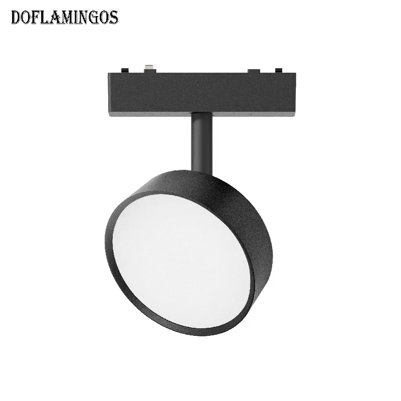 

2024 White Black Magnetic Track Light System Mounted Magnet Rail Ceiling No Main Lighting For Living Room Corridor Home Lamp