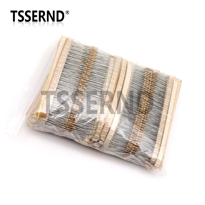 3120pcs 1/4W Carbon Film Resistor Kit 5% Resistance Assortment Set 156valuesX20pcs 1R - 10M ohm 0.25W Sample Pack