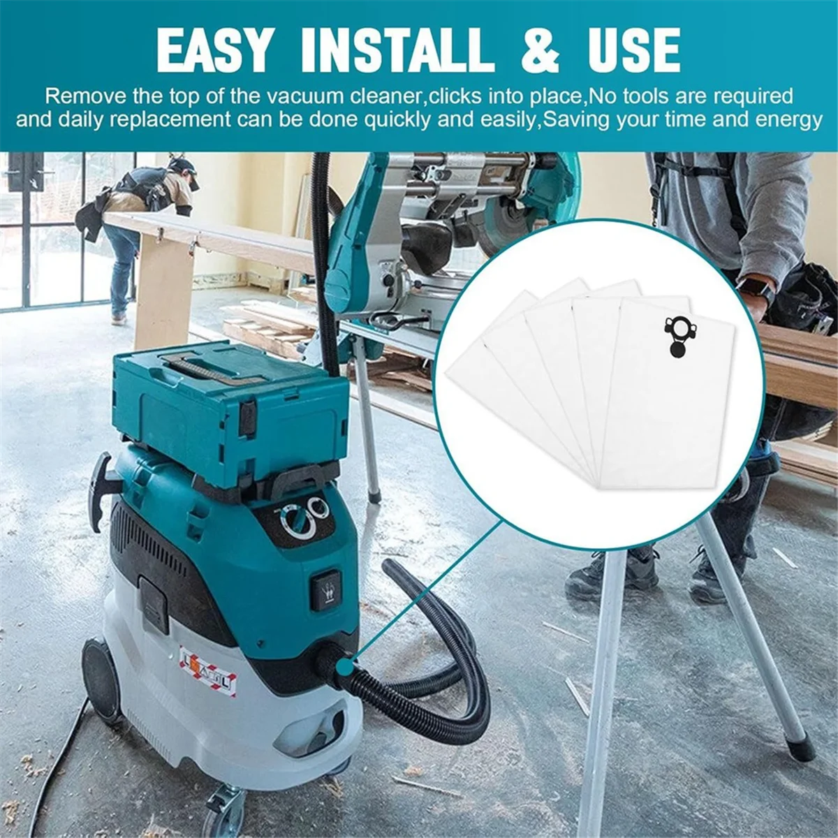 ABXHH 12pcs Dust Bags for 107419593 ATTIX33/44,VL200Aero 20/21,Aero 25/26/31,VC2010L/VC2511 Vacuum Cleaner Parts