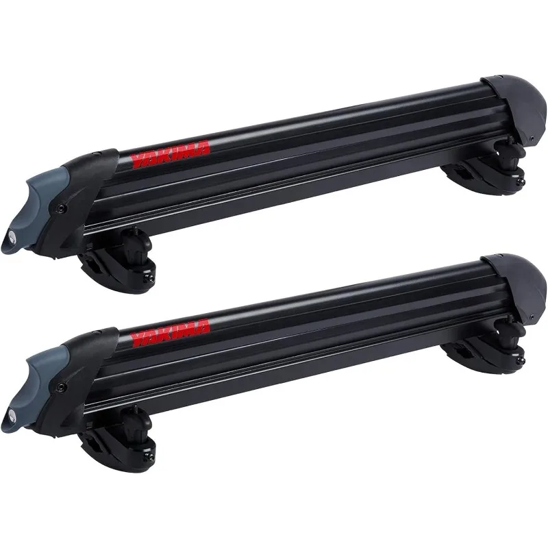 Holds up to 6 pairs of skis or 4 skis, glides quietly, fits most roof racks