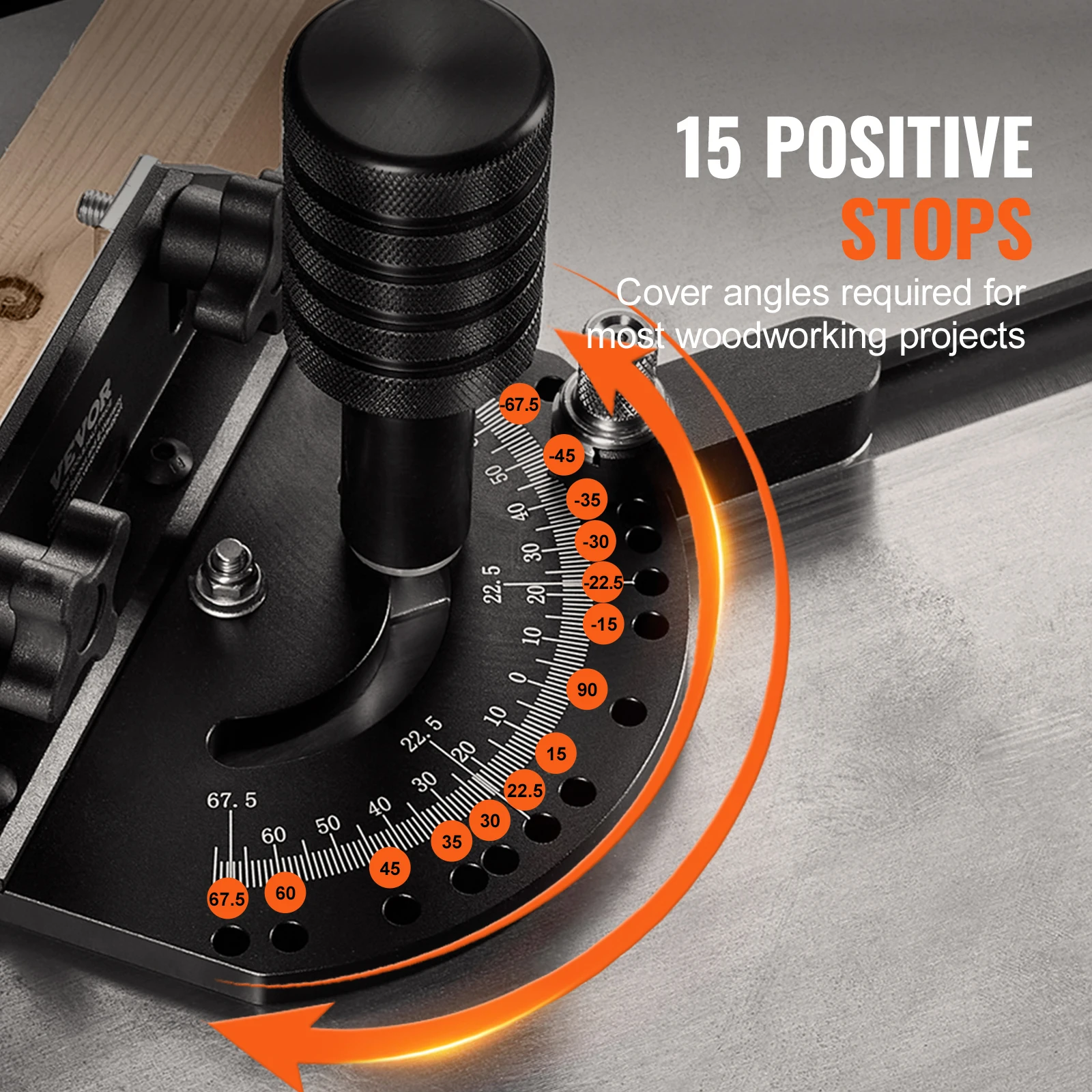 【Hot】 Precision Miter Gauge Standard Slot 3/4'' x 3/8'' Aluminum Alloy Table Saw 24/18/19-35 in Grating 15 Angle Stops Work