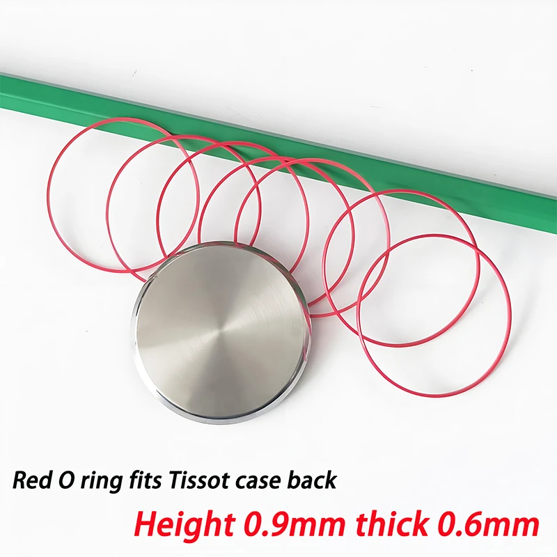 2/4 PCS Red Gasket O-Ring 25-42MM Plastic Gasket Suitable For Tissot Watch Case Bottom Cover T035 Couturier 1853 Original Other