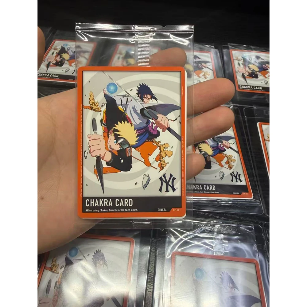 2026 Bandai Naruto Card Game Limited Chakra CP-001 Uzumaki Sasuke Official Anime Merchandise Collection Flash Cards Toy Gifts
