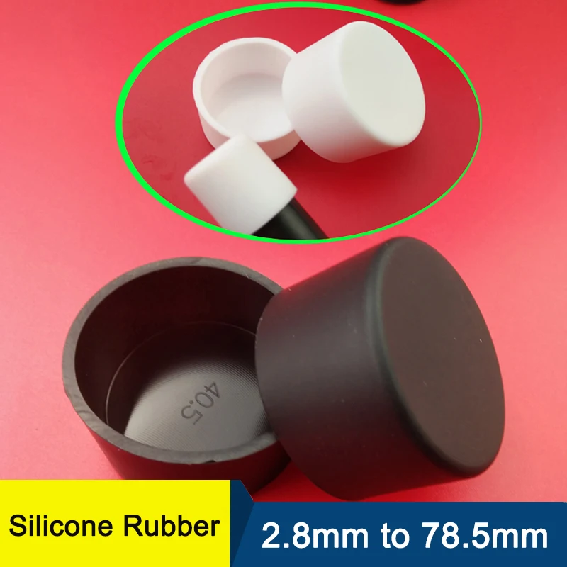 

2.8mm-78.5mm Black/White Round Silicone Rubber Caps Protection Cover Gasket Dust Seal End Cap For Pipe Bolt Furniture Terminal