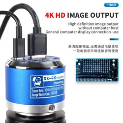 MECHANIC MOS4K DX-4K Mini 24MP Microscope Video Camera HDMI 3840x2160 HD Pixel 1/2
