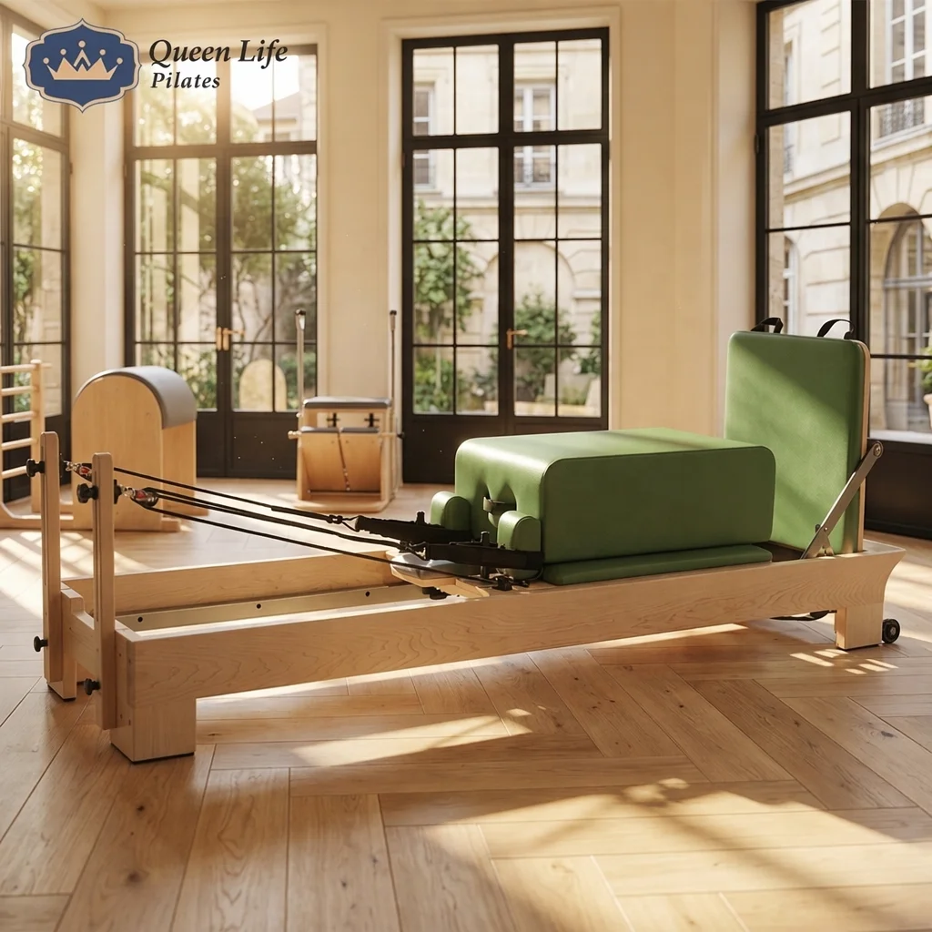 Commercial Stretch Yoga Training Fitness Wood Core Bed Reformer Pilates Machine