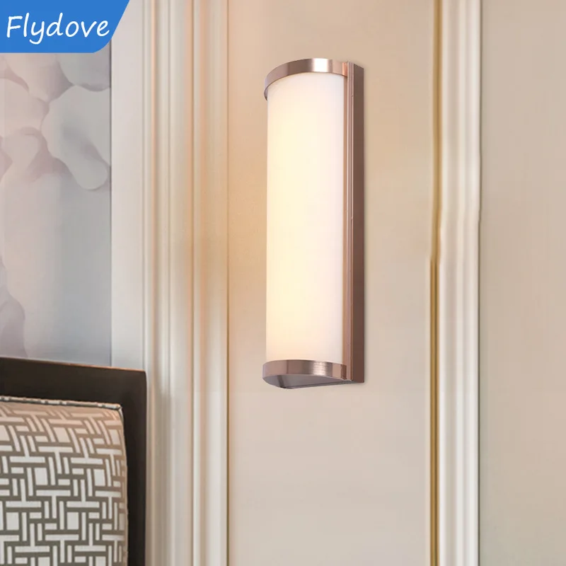 

Modern Minimalist LED Glass Wall Lights Apartment Rooms Indoor Hotel Villas Bathroom Hotel Aisle Mirrors Front Lights Decor