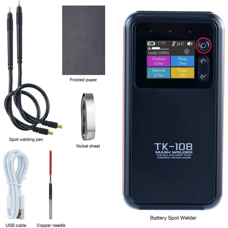 Y47A 1.8 LCD Screen 1200A Dual Pulse Battery Spot for Welder for 18650 Battery Packs Portable Electronics Welding Machine