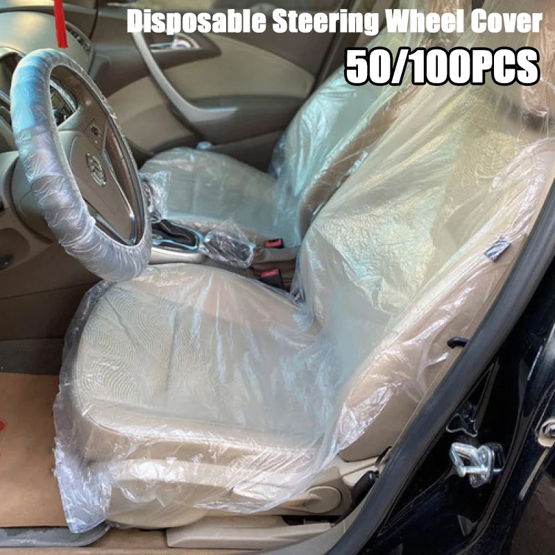 50/100PCS Universal Disposable Car Seat Covers Protective Cover for Beauty Repair Waterproof Care Cleaning Beauty Car Seat Prote