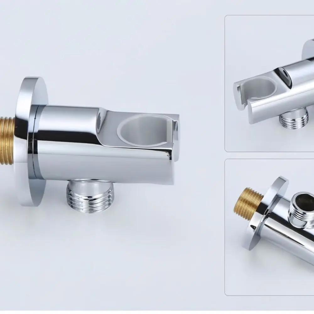 Square Concealed Shower Holder Solid Copper Wall Mounted Water Outlet Bracket Modern Bathroom Faucet Accessory Parts