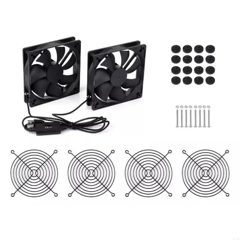 USB 5V 120mm Quiet Cooling Fan With 3 Speed PWM Control For Routers NAS Case And Industrial Equipment K1KF