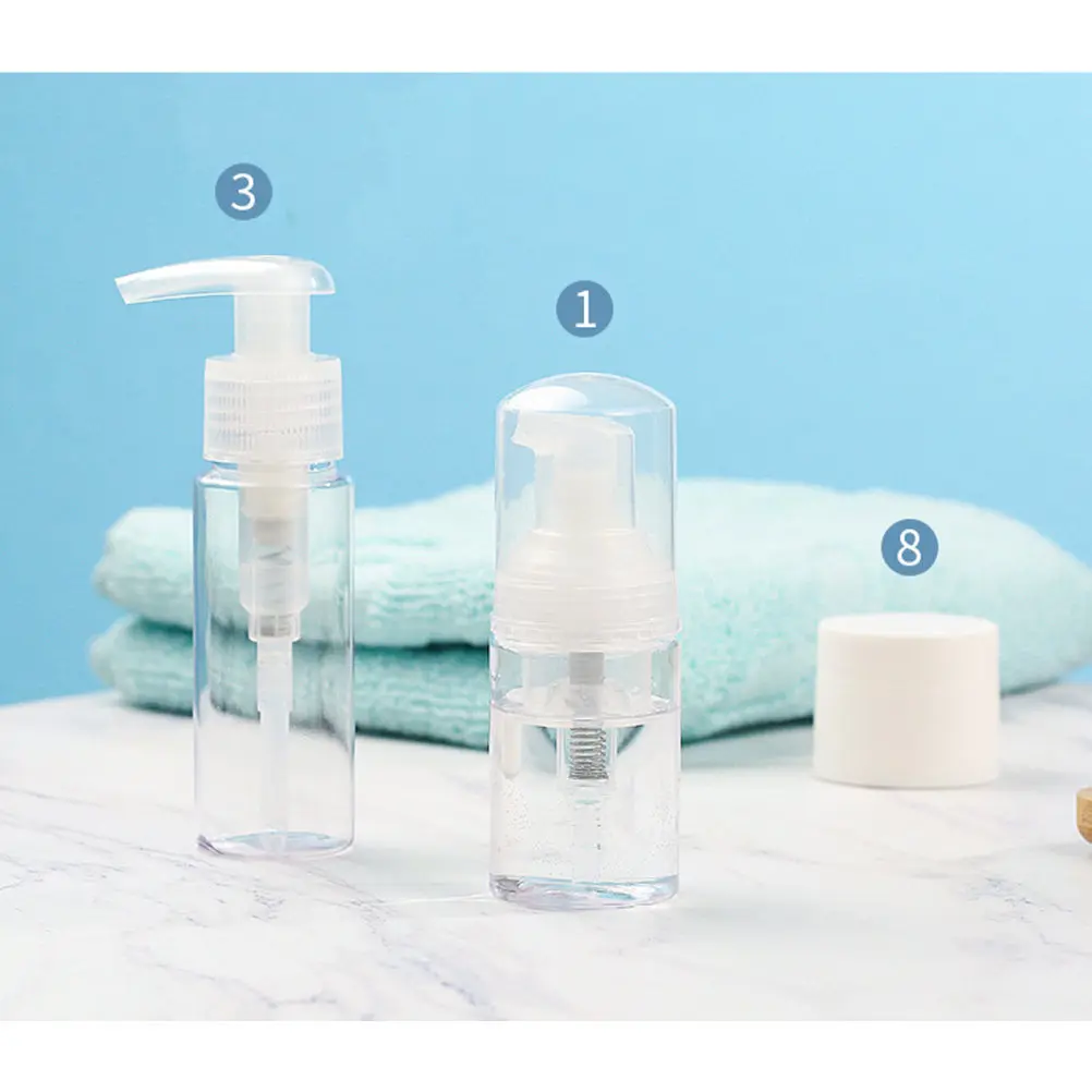 

Набор из 8 мини-бутылочек для путешествий, прозрачные контейнеры для жидкостей, лосьонов, парфюмерии, многоразовые бутылочки для использования в дороге